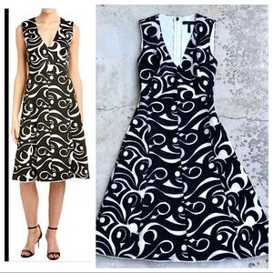 BCBGMAXAZRIA Abilene fit and flare a-line midi dress 0